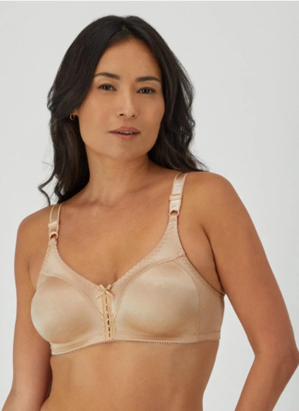 Bali Size 44D Beige ComfortSoft Double Support Full Coverage Wireless Bra 3820
